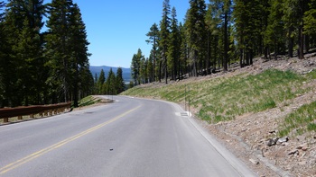 Treated cut and fill slopes along Highlands View Road, one year following treatment