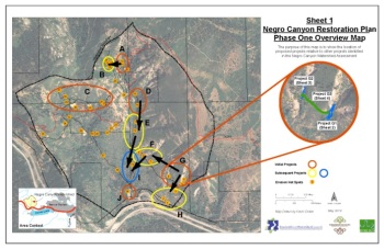 Negro Canyon Restoration Plan - Phase One Overview Map